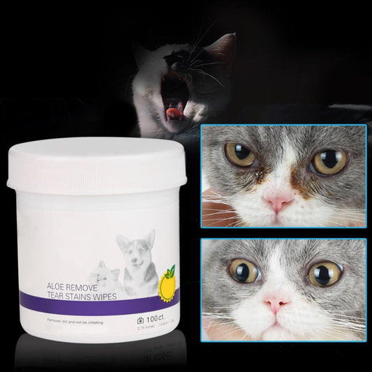 Pet Eye Grooming Wipes Dog Cat Eyes Gentle Tear Stain Cleaning Wet Wipes Hygienic Grooming Pet Wipes - Paws & Whiskers