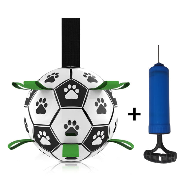 Dog Toys Interactive Pet Football Toys with Grab Tabs Dog Outdoor training Soccer Pet Bite Chew Balls for Dog accessories - Paws & Whiskers