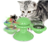 Cat Rotating Windmill Multi-Function Toys Itch Scratching Device Teeth Shining Toy - Paws & Whiskers