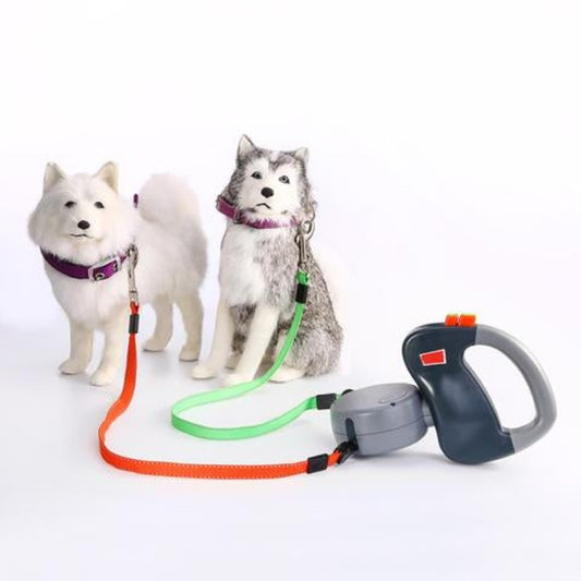 Retractable Dual Pet Dog Walking Leash - Paws & Whiskers