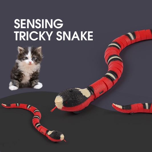 Smart Sensing Interactive Cat Toys Automatic Eletronic Snake Cat Teasering Play USB Rechargeable Kitten Toys For Cats Dogs Pet - Paws & Whiskers