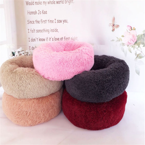 Ultra-Soft Cat Mattress – Fuzzy Round Winter Nest