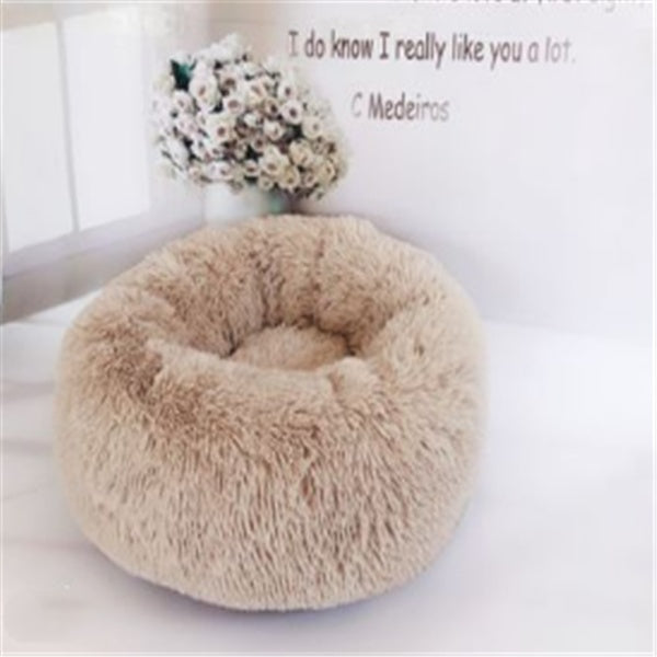 Ultra-Soft Cat Mattress – Fuzzy Round Winter Nest