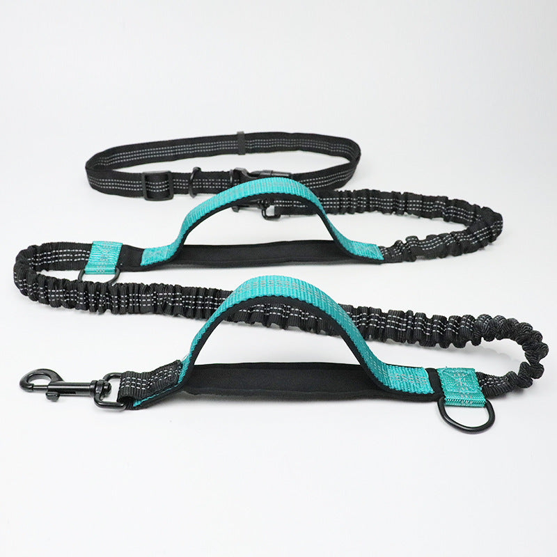 Elastic Reflective Dog Leash for Runners- Hands-Free & Versatile