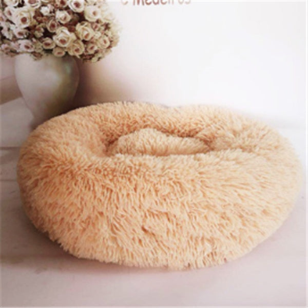 Ultra-Soft Cat Mattress – Fuzzy Round Winter Nest