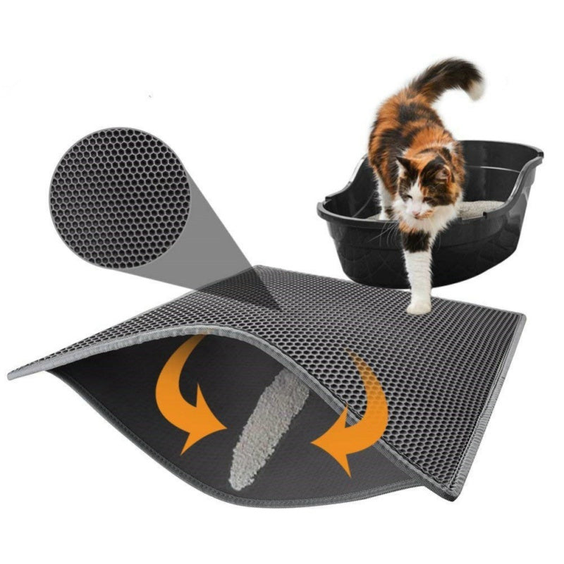 Honeycomb Cat Litter Mat – Waterproof & Mess-Free