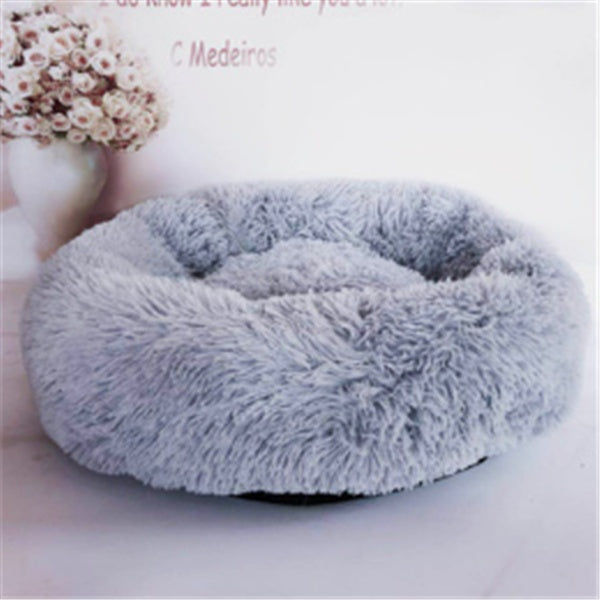 Ultra-Soft Cat Mattress – Fuzzy Round Winter Nest