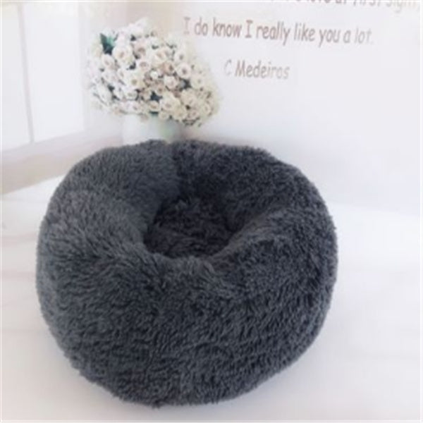 Ultra-Soft Cat Mattress – Fuzzy Round Winter Nest
