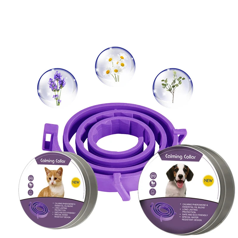 CalmPaws™ Adaptive Pheromone Collar — Stress Relief for Dogs & Cats