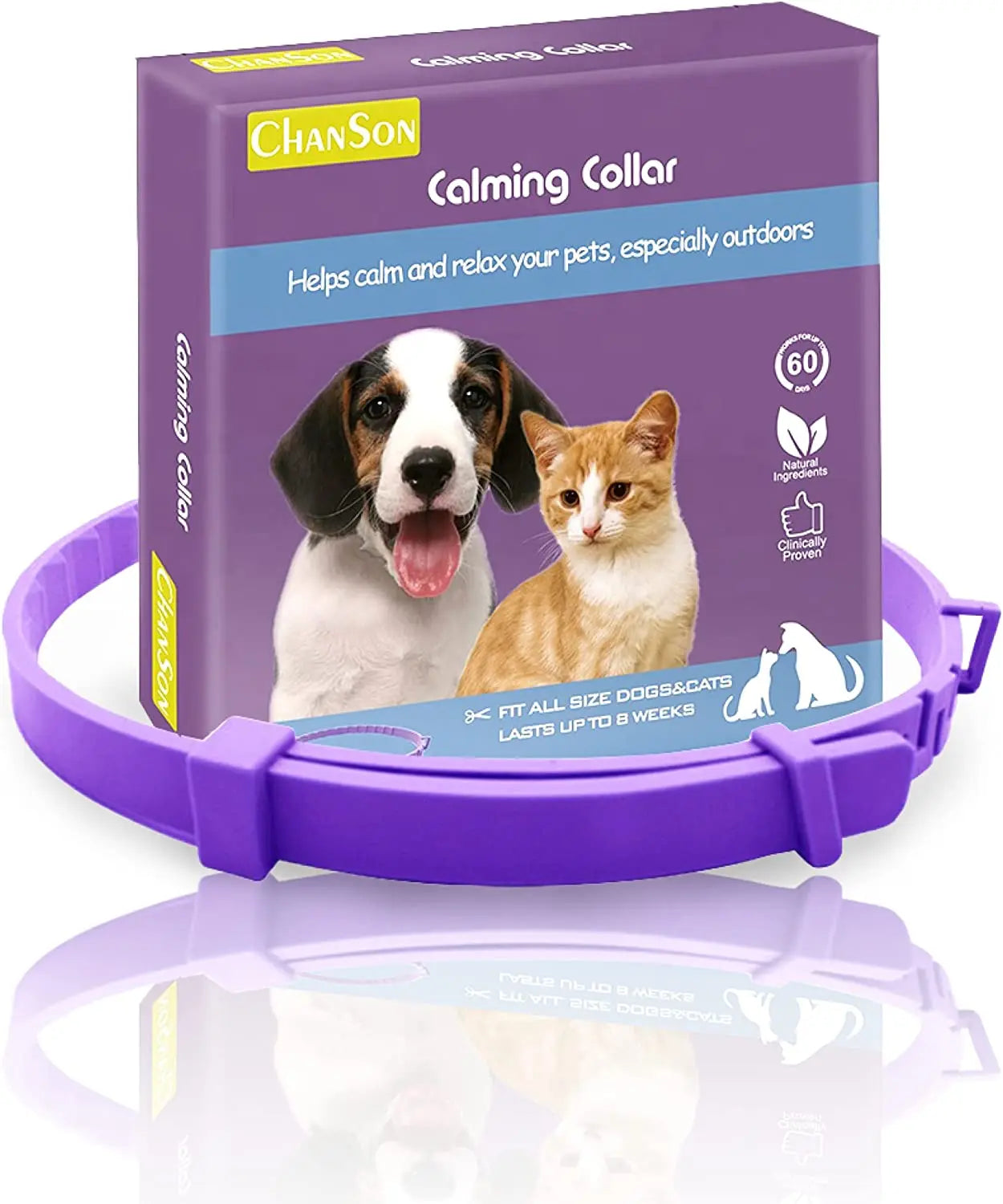 CalmPaws™ Adaptive Pheromone Collar — Stress Relief for Dogs & Cats