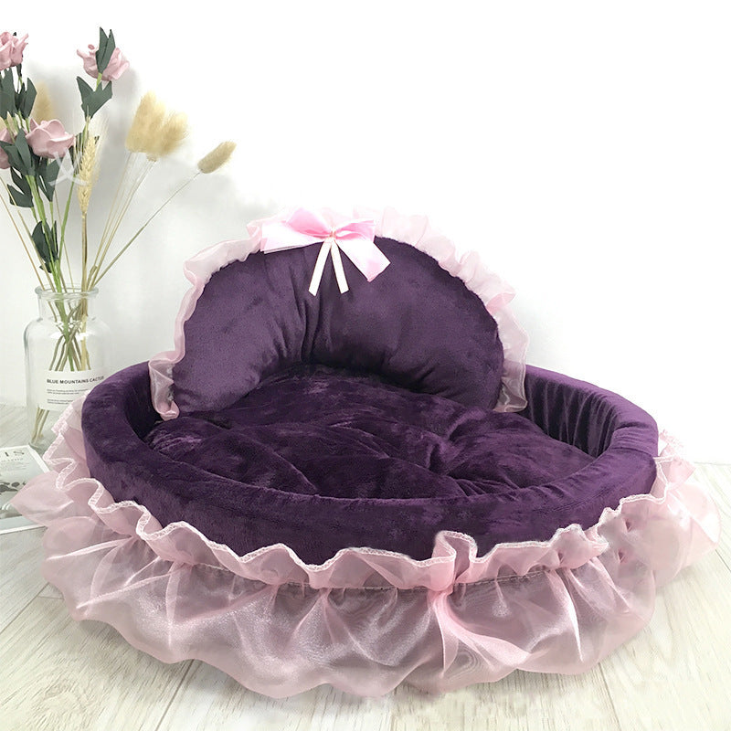 Cozy Princess Dog Bed – A Fairytale Nap Every Time"