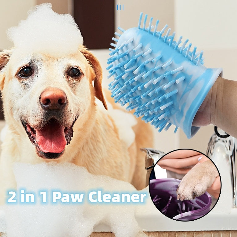 Portable 2-in-1 Dog Paw Cleaner & Bath Brush