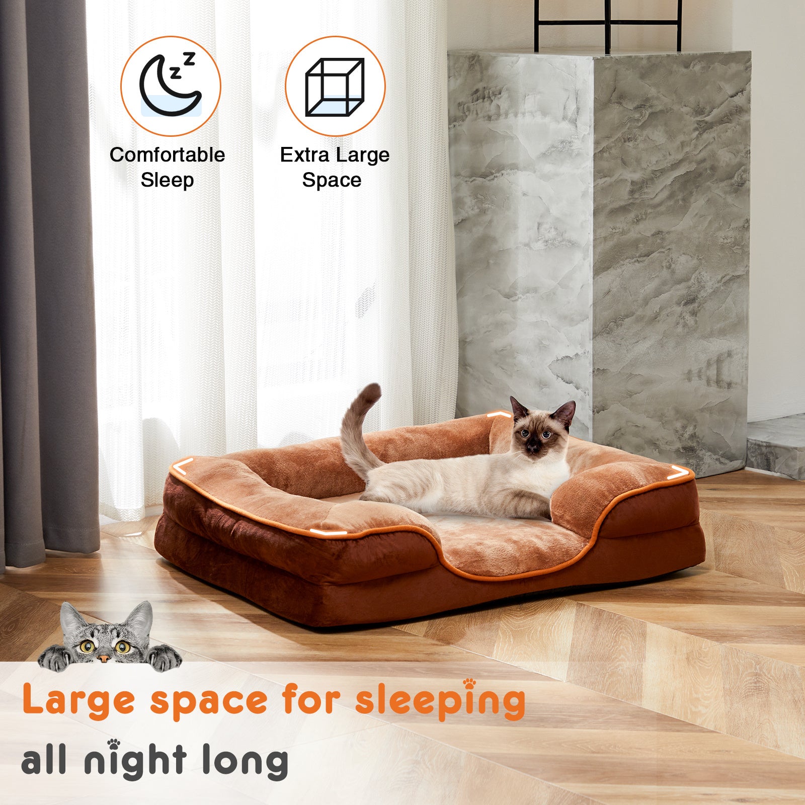 Cozy Memory Foam Pet Bed for Restful, Happy Sleep"