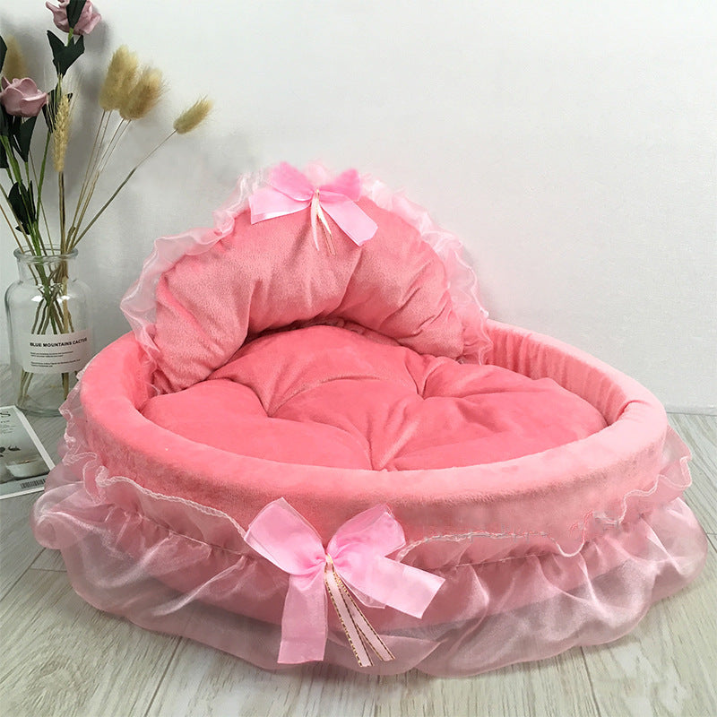 Cozy Princess Dog Bed – A Fairytale Nap Every Time"