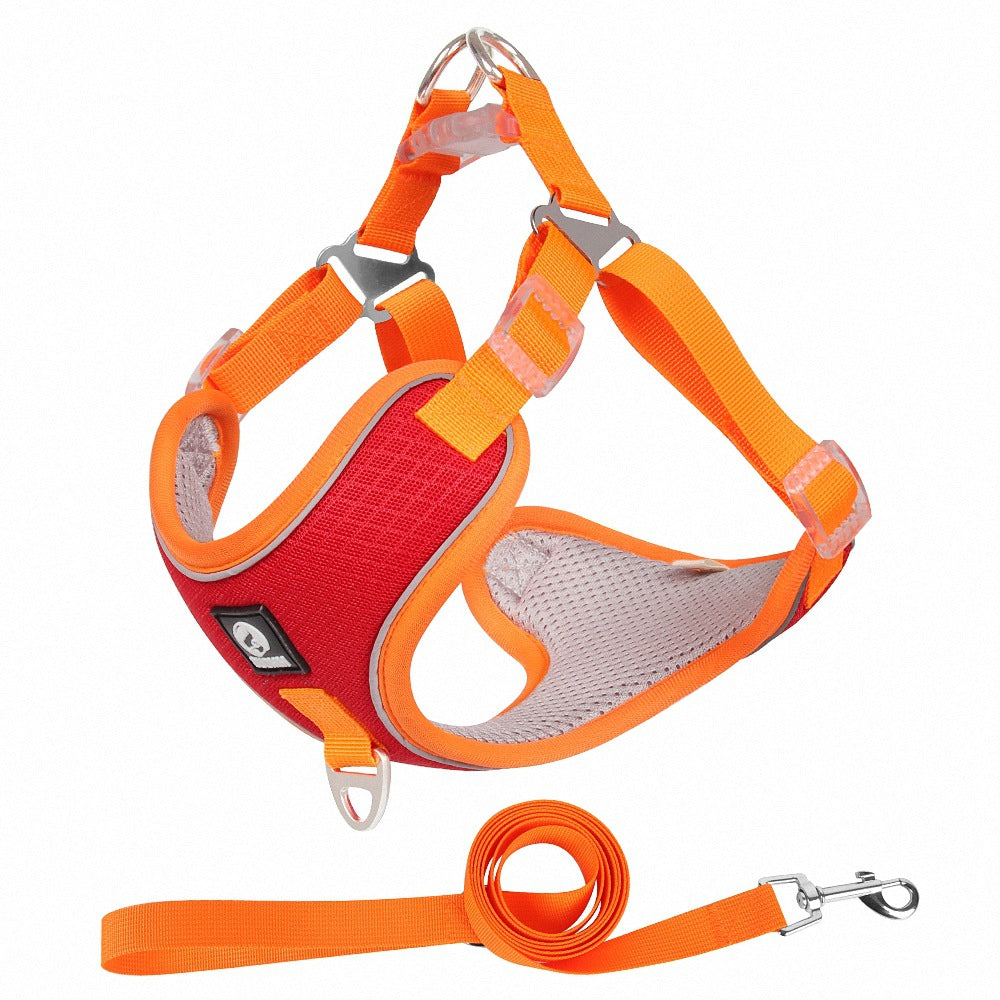 Breathable Pet Harness Adjustable Leash - Paws & Whiskers