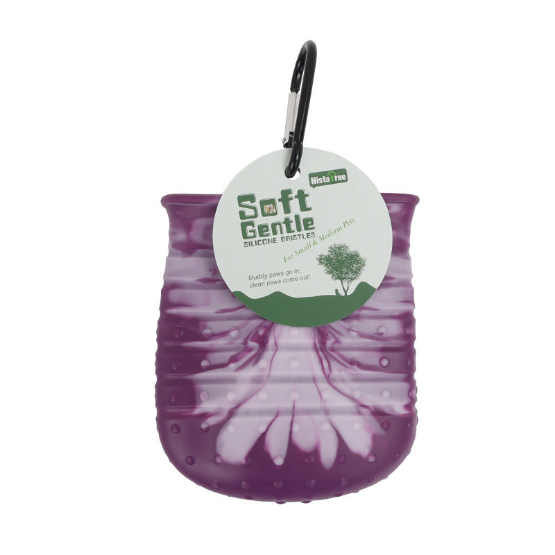 Portable 2-in-1 Dog Paw Cleaner & Bath Brush